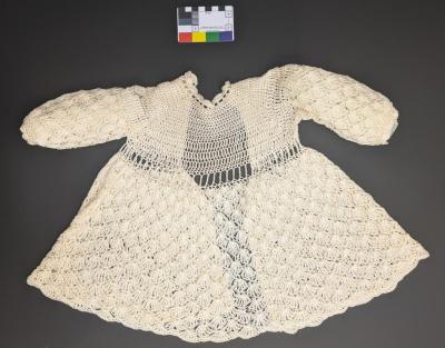 JACKET: BABY, CREAM COLOURED, HAND CROCHETED