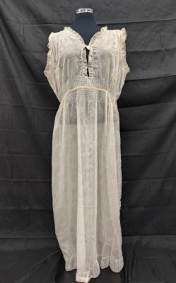 NIGHTGOWN: NYLON WITH SMOCKING