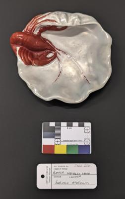 PLATTER: WEMBLEY WARE, LOBSTER, GREY