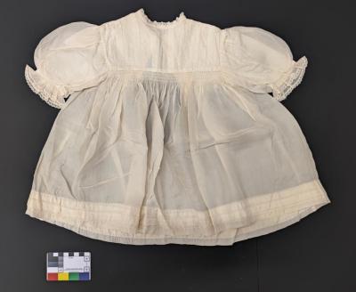 DRESS: CHILDRENS, SILK WITH LACE TRIM